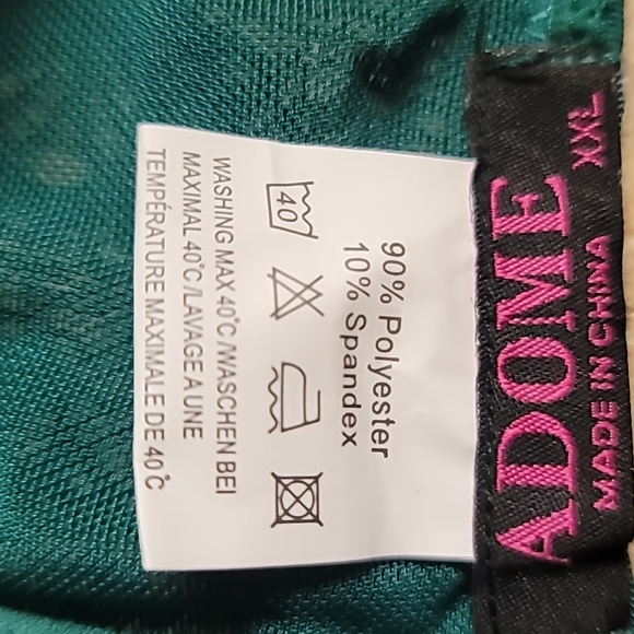 ADOME Dark Green 2-Piece Sexy Strappy Bralette and G-String Lingerie Set, XXL - Picture 6 of 12